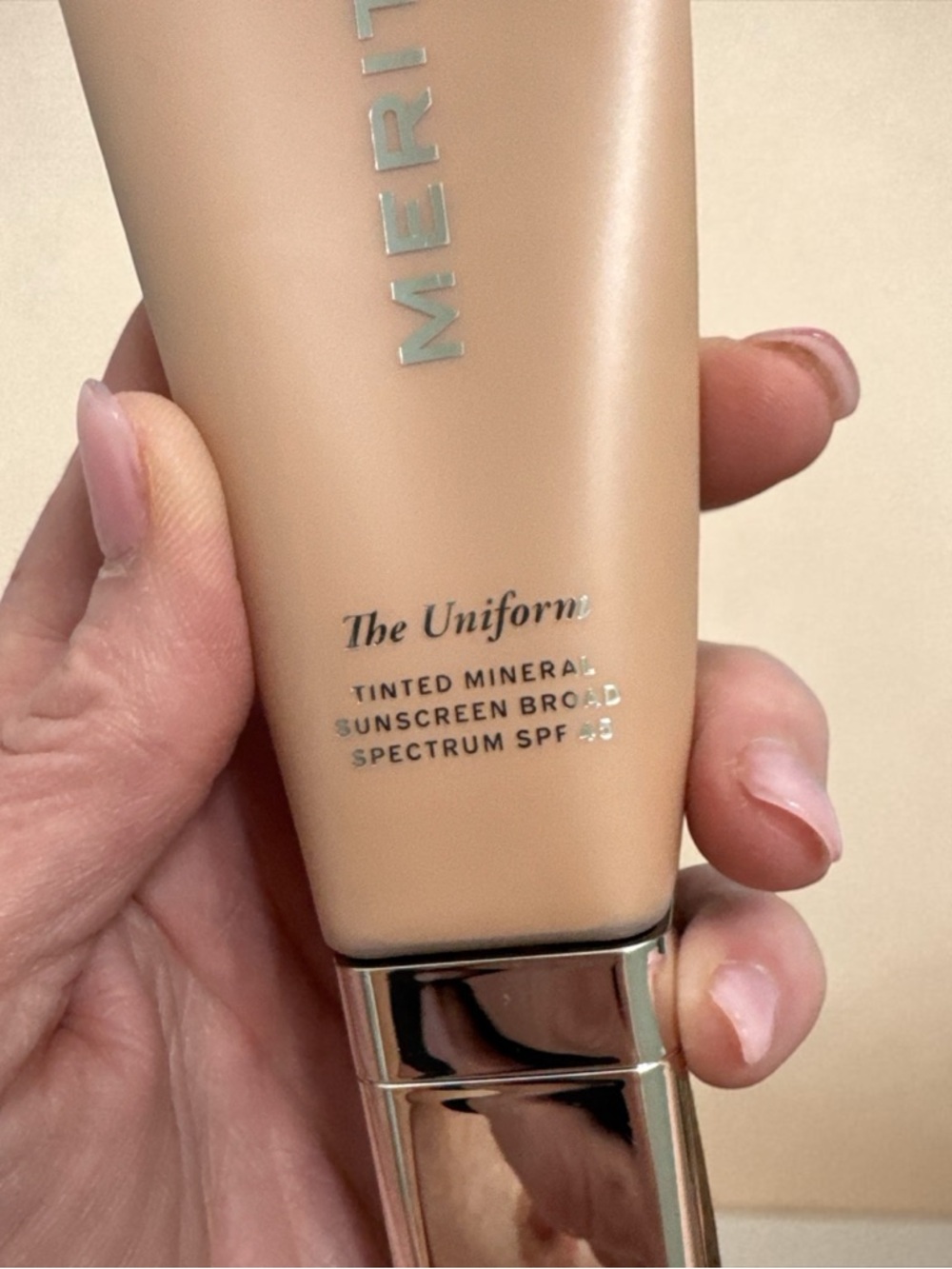 Merit The Uniform Tinted Mineral Sunscreen -Palomino/sand medium warm- SPF45 NIB